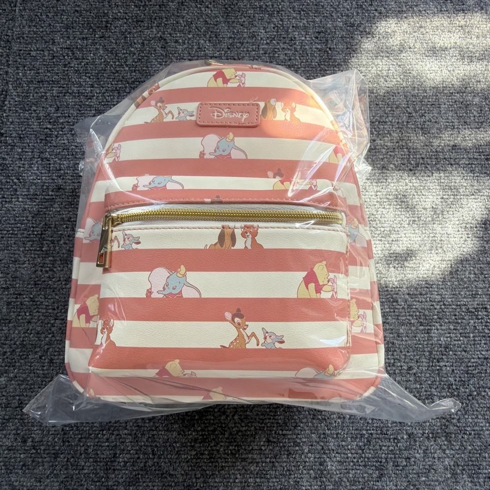 NWT Disney / Loungefly - BFF's - Best Friends Animals - Mini Backpack-Striped - Picture 15 of 16